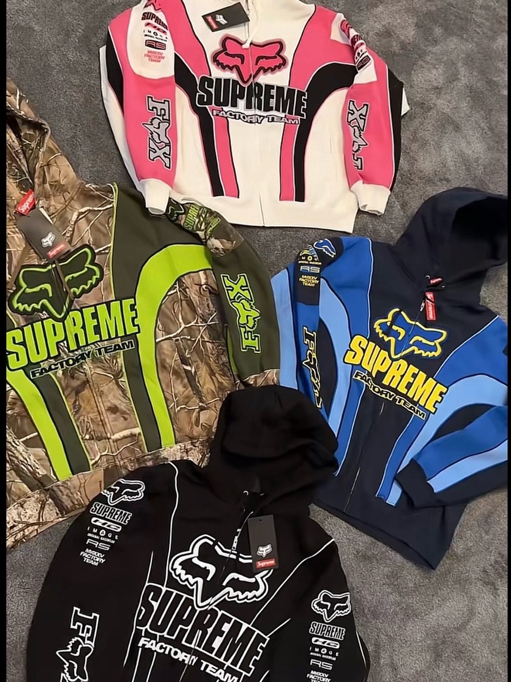 Supreme zip ups, I would take 55